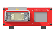 Motion Labs CT-100 dual-twist chain hoist cable tester with red front panel, Harting connector, and touchscreen display. - imagen 7