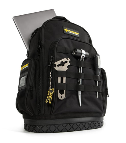Mochila para técnicos de Dirty Rigger: la bolsa para equipos Dirty Rigger tiene 12 litros de espacio para herramientas, tabletas y más. Esta bolsa de herramientas acolchada con correa para el hombro es ideal para aparejadores, uso en construcción y más. – Ahora disponible en MTN Shop US.