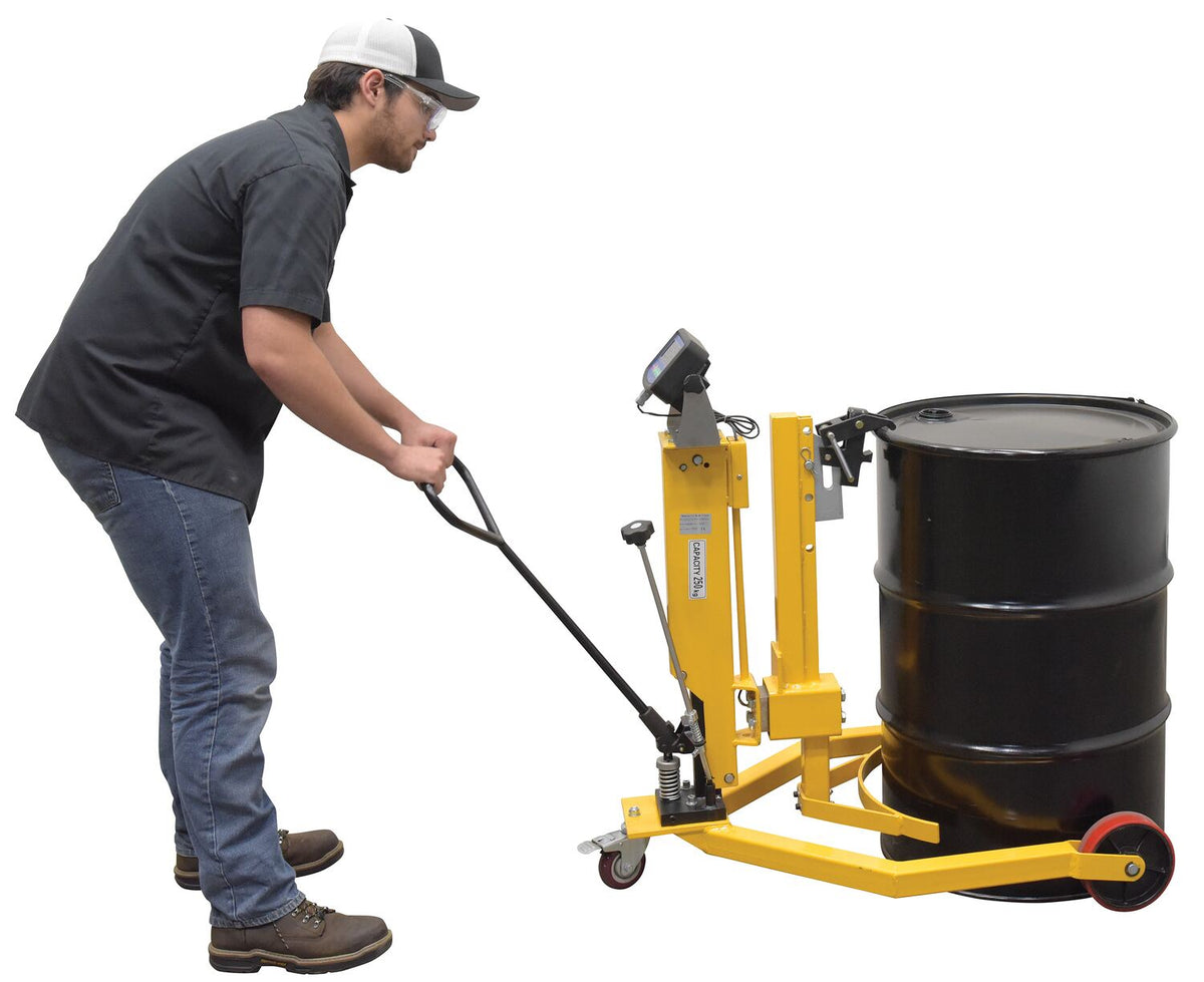 Camión de tambor ergonómico con báscula Vestil Manufacturing Corp– – Ahora disponible en MTN Shop US.