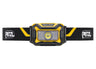 Compact Petzl Aria 1 headlamp with adjustable strap.