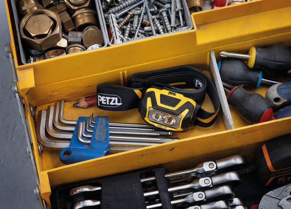 Compact rechargeable Petzl Aria 2R headlamp