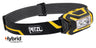Petzl ARIA® 2R headlamp, compact and rechargeable, offering 600 lumens, durable and waterproof design, ideal for tradespeople and maintenance professionals. Includes CORE rechargeable battery and works with AAA batteries.