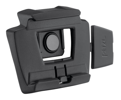 Placa Petzl Slot Adapt para el montaje de linternas en cascos Petzl VERTEX o STRATO, permite la inclinación de la linterna.