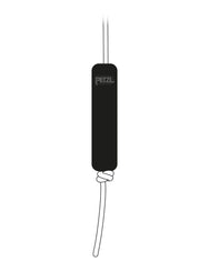 Lastre de tubo Petzl negro para estabilizar trípodes y anclajes.
