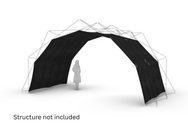 Konligo Fastival inside black membrane attached to frame. 3D illustration with human scale reference, now available on MTN SHOP US - imagen 5