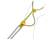 Protector de fricción ajustable Petzl Eject amarillo y negro (Modelo: G001AA00)