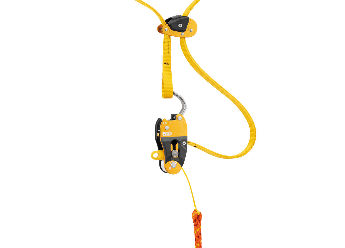 Protector de fricción ajustable Petzl Eject amarillo y negro (Modelo: G001AA00)