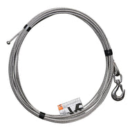 OZ Lifting 1/4" Galvanized / Stainless Steel Cable Assembly with Ball End Fitting and Swivel Hook with Latch - imagen 2