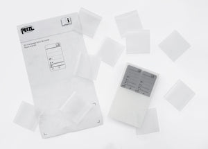Petzl Rope End Identification Kit – Includes 20 pre-printed rot-proof labels and abrasion-resistant heat-shrink sheaths for ropes 10.5 to 13 mm.