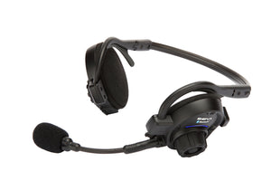 Sena SPH10 headset full view showing Jog Dial, boom microphone, and earhook assembly on white background