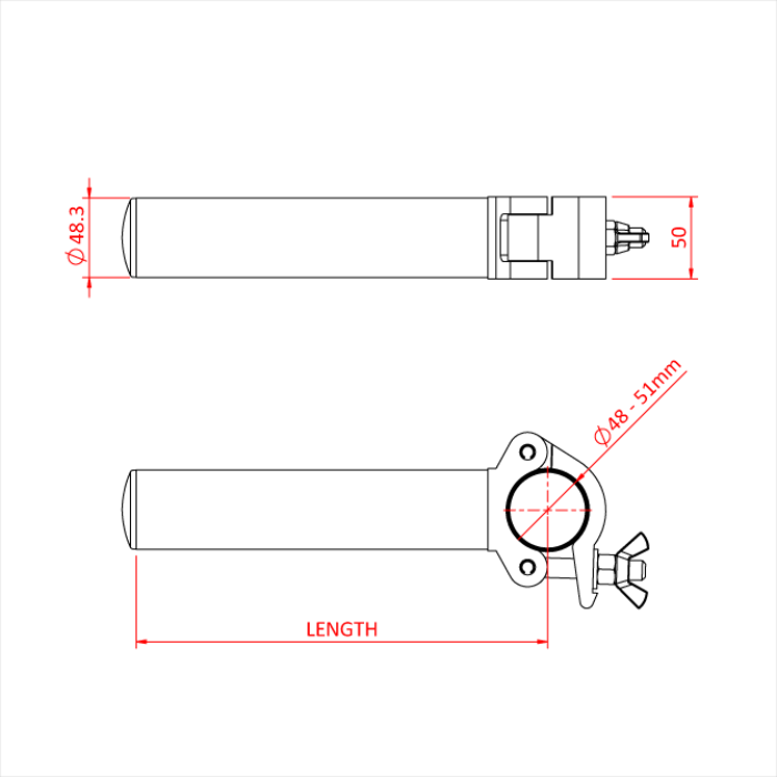 Doughty Aluminium Boom Arms-Silver - imagen 4
