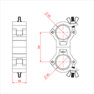Acoplador giratorio Doughty - Abrazadera Atom, (Cheeseboro) - imagen 3
