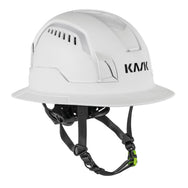 KASK Zenith X2 Air Full Brim Hi Viz safety helmet in white with air intakes and chin strap - imagen 3