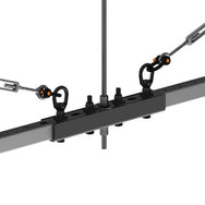 Adaptive Technologies Group CG-P1377-JB joiner bracket on strut channel with eyebolts and cables