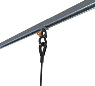 Adaptive Technologies Group CG-EB-500-KT eyebolt in overhead strut with cable and thimble below
