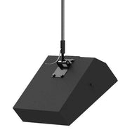 Adaptive Technologies Group MM-018 ceiling mount holding a black speaker from a drop pipe