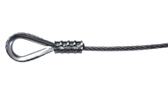 Adaptive Technologies Group 3/16 in wire rope sling end with thimble eye and ribbed swaged sleeve - imagen 3