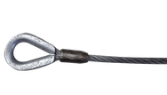 Adaptive Technologies Group 3/8 in wire rope sling end with thimble eye and swaged sleeve - imagen 2