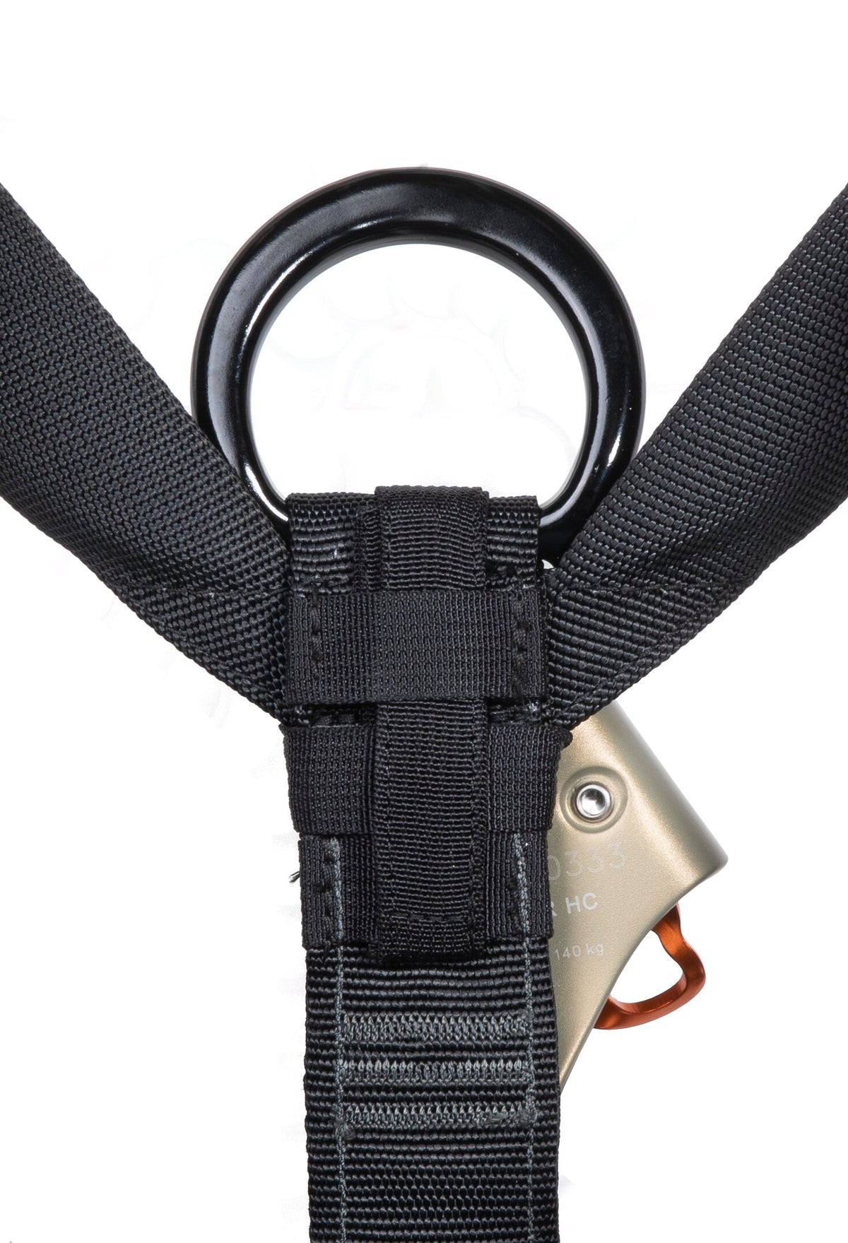 CMC ATOM Access Harness, rope access sit harness with padded waist belt, close-up detail - imagen 6