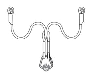 CMC Bullnose Lanyard, bullnose work positioning lanyard, SKU 201860, close-up detail - imagen 6