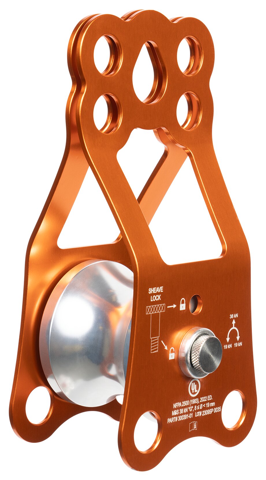 CMC Kootenay Ultra Pulley, large-sheave pulley for knot passing, detail view - imagen 3