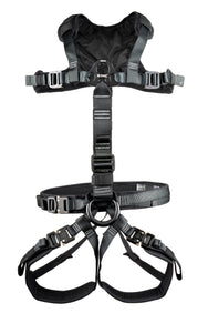 CMC Outback Convertible Harness, convertible full-body rescue harness with adjustable straps, rear view
