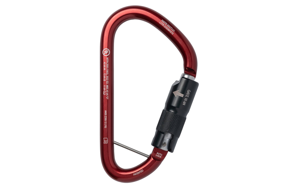 CMC Proseries Aluminum Key-lock Carabiners, anodised aluminium key-lock locking carabiner, SKU 300273, rear view - imagen 5