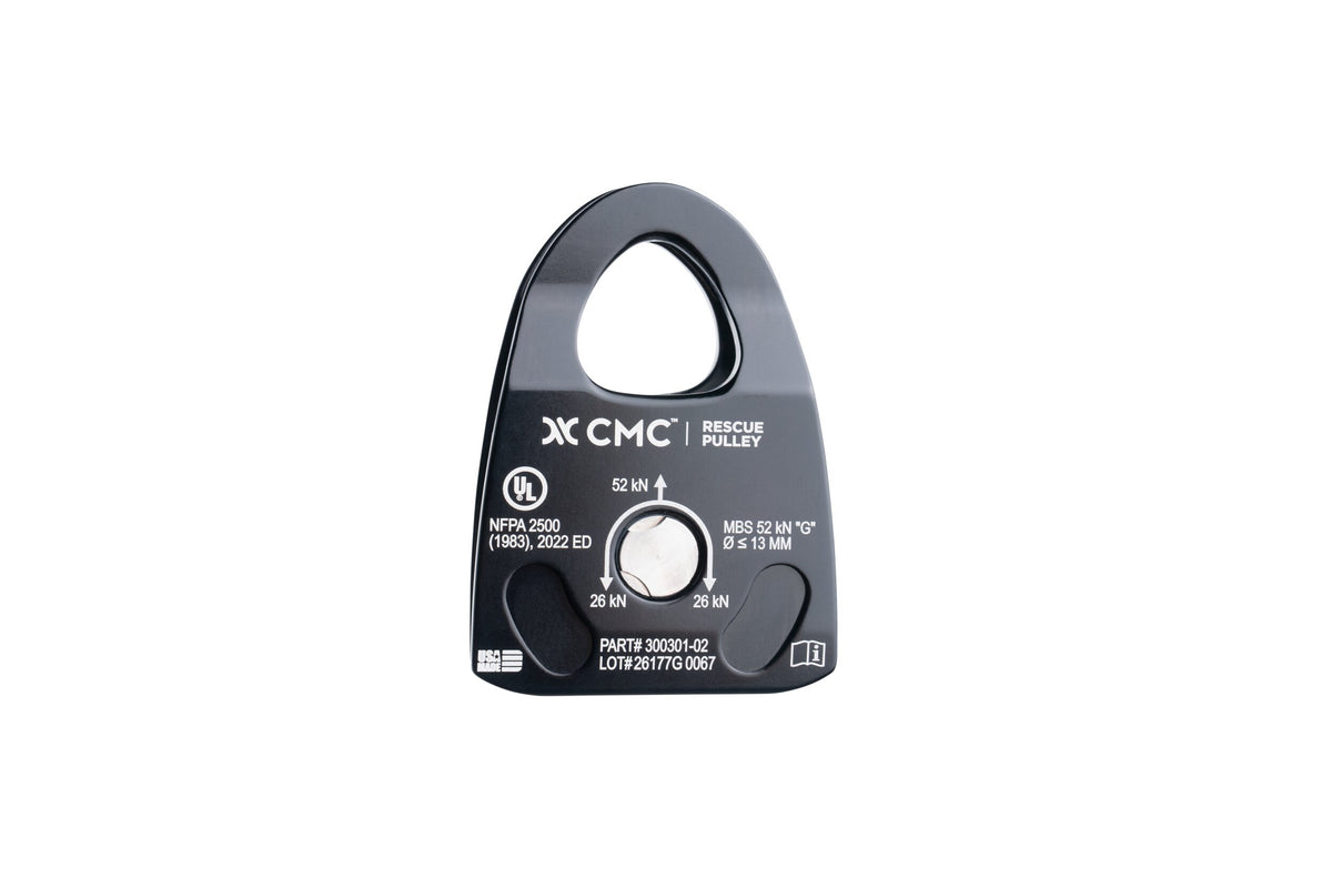 CMC Rescue Pulleys, aluminium rescue pulley with swinging side plates, detail view - imagen 3