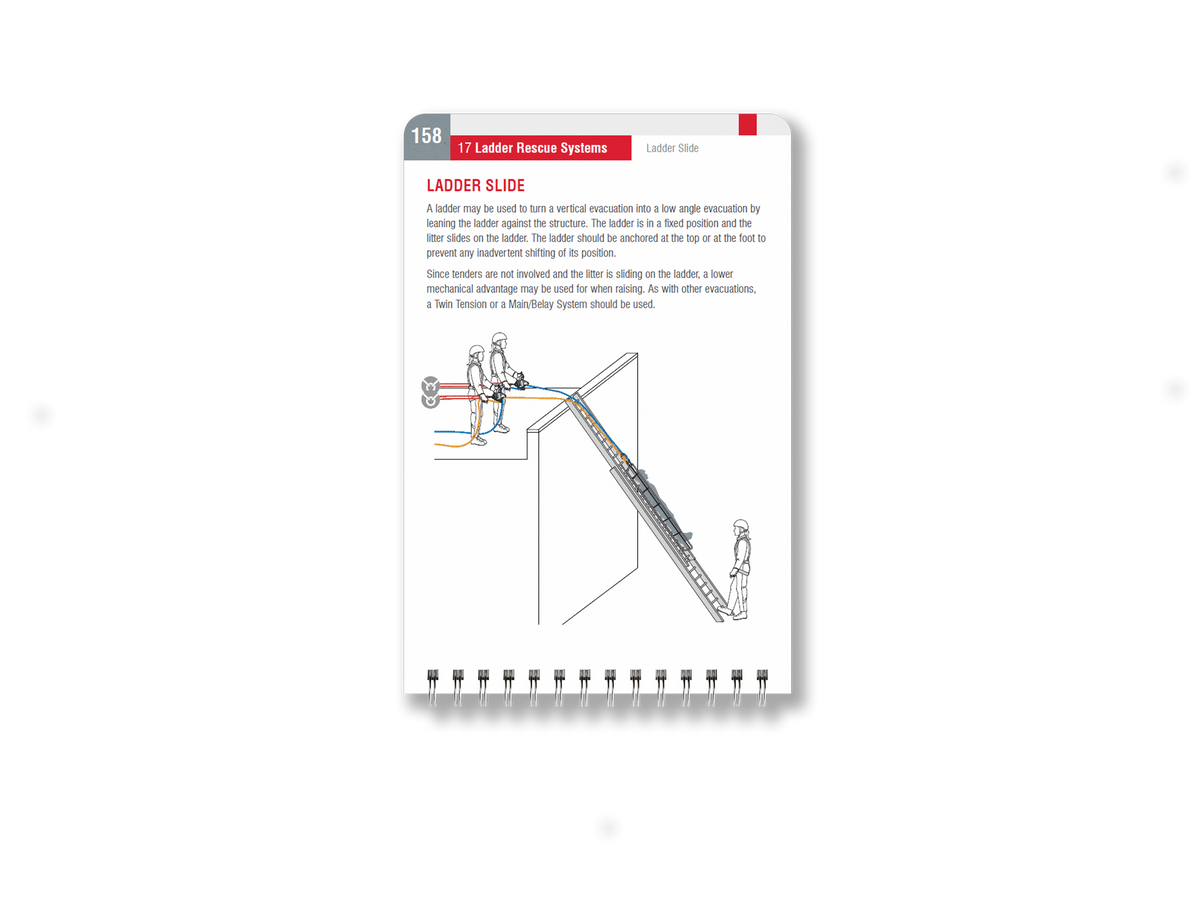 CMC Rope Rescue Technician Field Guide, pocket field guide for rope rescue technicians, rear view - imagen 5