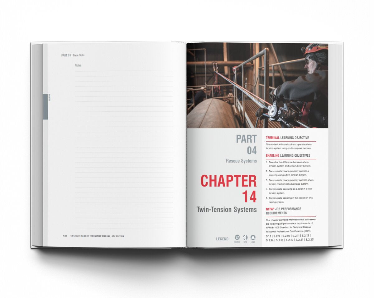 CMC Rope Rescue Technician Manual, rope rescue technician manual cover, detail view - imagen 3