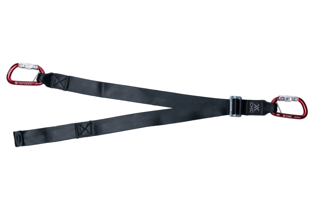 CMC Victim Pick-off Kit, pick-off rescue kit with harness, strap and hardware, close-up detail - imagen 6