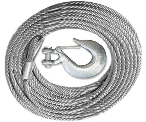 Cable de extensión 6X19 Fc con gancho y pestillo en un extremo Dedal en el otro extremo
