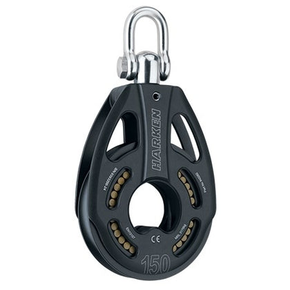 Polea única giratoria Harken Black Magic de 150 mm - Polea giratoria única Black Magic de 150 mm Harken: Las poleas Black Magic Air ofrecen relaciones excepcionales entre resistencia y peso y cuentan con rodamientos de rodillos de alta carga que giran libremente, lo que las hace muy adecuadas para manejar cargas estáticas y dinámicas elevadas, especialmente en situaciones en las que la fricción es un problema. – Ahora disponible en MTN Shop US.