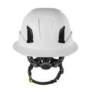 KASK Zenith X2 Full Brim safety helmet in white, rear view with dial adjustment - imagen 4
