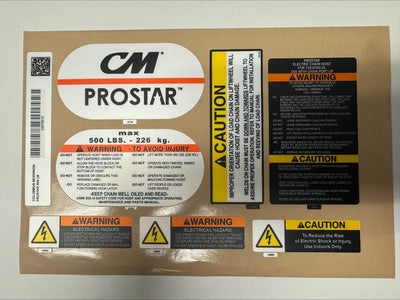 Kit de etiquetas CM, Prostar 500LB