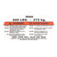 CM Capacity Warning Label (600 Lbs) Prostar