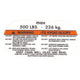 CM Capacity Warning Label (500 Lbs) Prostar