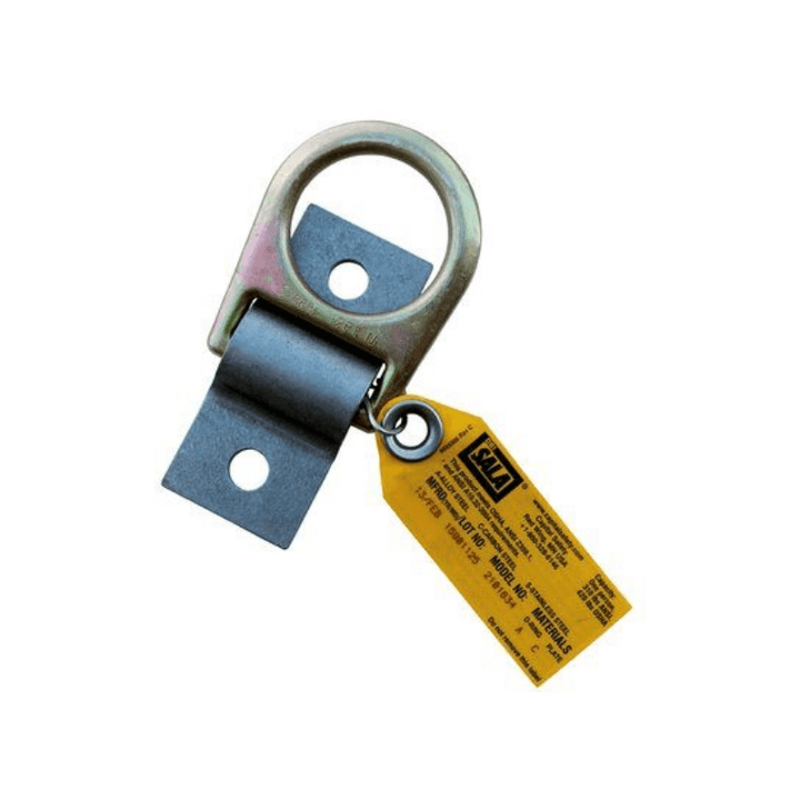 3M™ DBI-SALA® D-ring with Anchorage Plate - Raw Steel Plate with Zinc Plated Steel D-ring