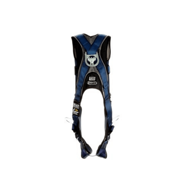 3M™ DBI-SALA® ExoFit™ Plus Comfort Vest-Style Positioning Harness - Rear View with Back D-ring, Fixed Dorsal D-ring and Integrated SRL Adapter