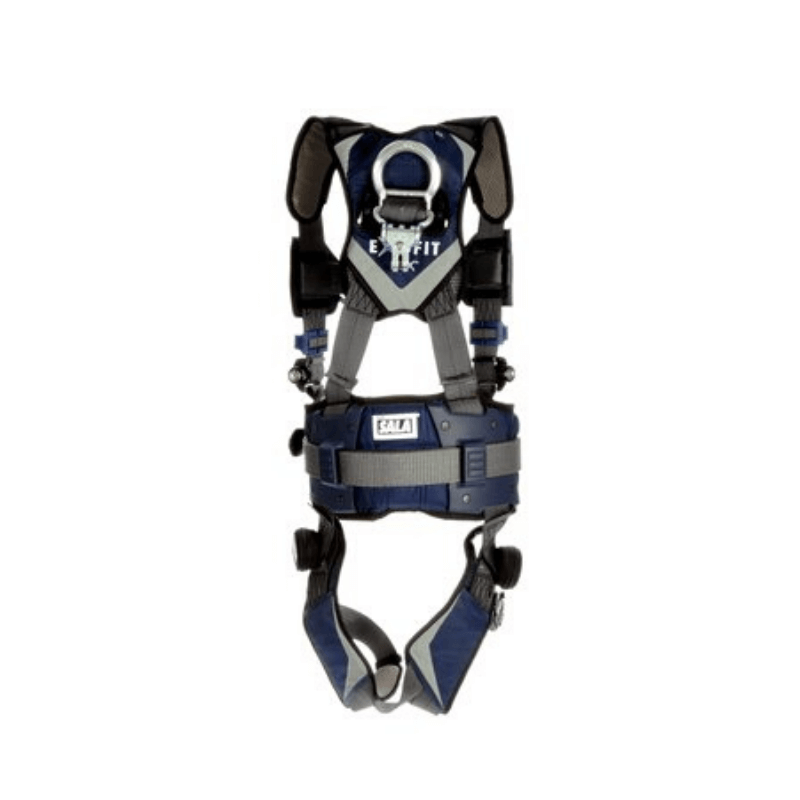 3M™ DBI-SALA® ExoFit NEX™ Plus Comfort Construction Style Positioning/Climbing Harness - Rear View with Stand-up Aluminum Back D-ring and Fixed Dorsal D-ring - imagen 4
