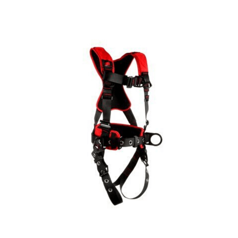 3M™ Protecta® Comfort Construction Style Positioning/Climbing Harness - Side View with Pass-Through Chest and Tongue Buckle Leg Connections, Front D-ring and Body Belt/Hip Pad with Side D-rings - imagen 2