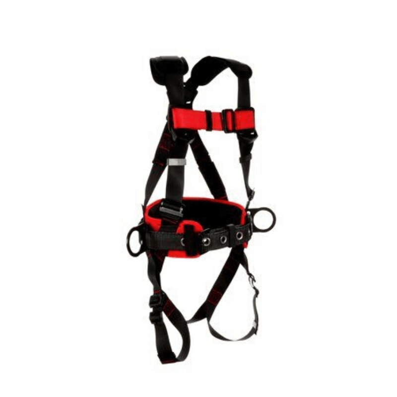 3M™ Protecta® Construction Style Positioning Harness - Side View with Pass-Through Chest and Leg Connections and Body Belt/Hip Pad with Side D-ringB - imagen 2