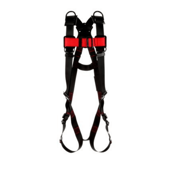 3M™ Protecta® Vest-Style Retrieval Harness - Front View with Pass-Through Chest and Leg Connections and Shoulder D-rings