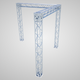 Paquete de stand de armadura para feria comercial MTN: stand de esquina (estructura de 3 torres)