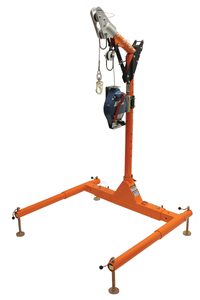 Sistema de pescante para espacios confinados de 5 piezas con brazo pescante desplazado de 12" a 29" y SRL-R