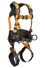 Construction Belted Full Body Harness, Tongue Buckle Leg Adjustment