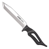 Estwing® 4" and 6" Fixed Blade Steel Tanto Knife– Estwing’s Tanto Knife is the ultimate in durability and design. Styled after japanese swords, it has a dagger like design. It is also lightweight and easy to carry. The Tanto is forged in one piece of U.S. steel, with hand sharpened edges and an outdoor powder coated hilt. The double beveled blade makes it easy to sharpen. The Tanto knife is available in the 4" or 6" blade and comes with a high quality nylon sheath. – Now available at MTN Shop US.