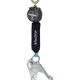 Mini SRL personal de 6' con gancho de barra de refuerzo de aluminio, incluye mosquetón de conexión dorsal de acero