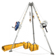 8' Confined Space Tripod System with 60' Galvanized Steel SRL-R and Personnel Winch