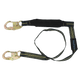 6' WeldTech® Kevlar® Energy Absorbing Lanyard, Single-leg with Steel Snap Hooks - CSA